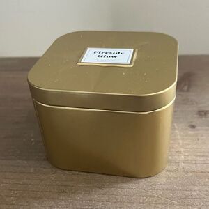 NEW Fireside Glow 3 Wick Candle target discontinued gold tin new